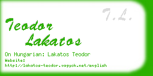 teodor lakatos business card